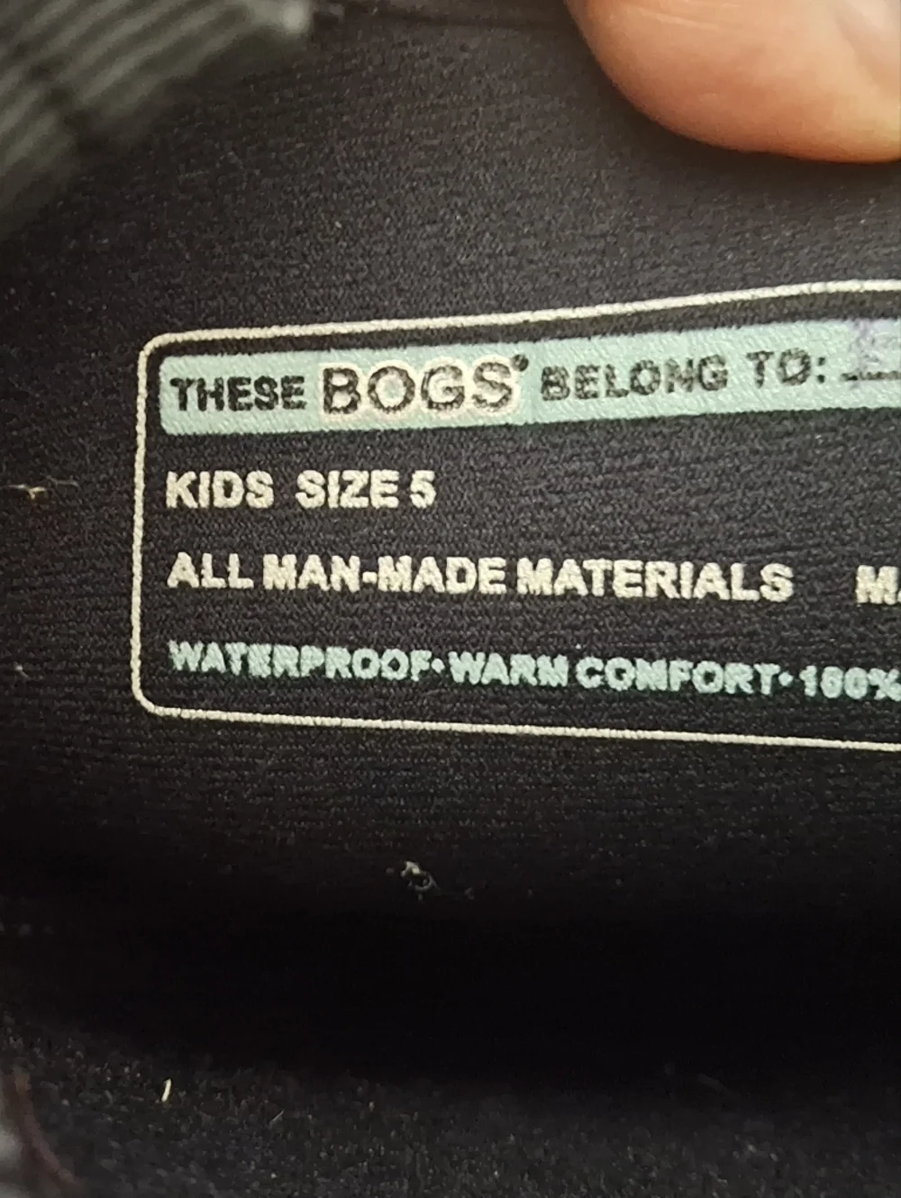 Bogs Kids Tuscany Waterproof Rain/Snow Boots Size 5.